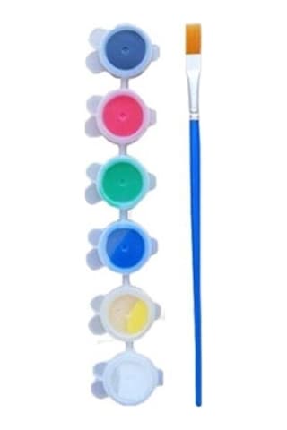 Ahşap Maket Okul Otobüsü Boya Ve Fırça