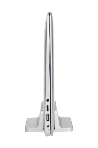 Yaleker Alüminyum Dikey Laptop Tutucu, Genişlik Ayarlanabilir 14-73mm , Soğutma & Masayı Düzenle, Evrensel Uyumlu, Gümüş