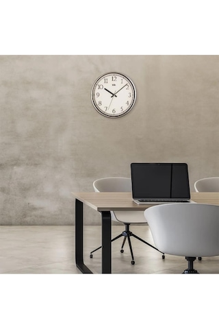 T.concept Slim Gümüş Duvar Saati 30 Cm Gümüş