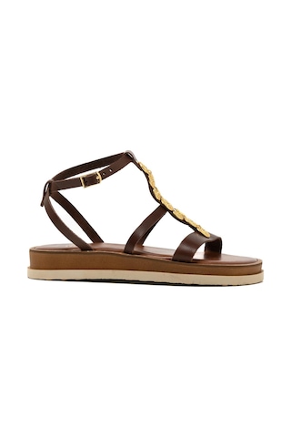 148 Brown Sandalet Kadın 262185 Myconian 2025 Greek Sandal Kahverengi
