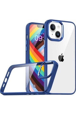 Apple Uyumlu iPhone 14 Plus Kılıf Zore Flora Kapak Lacivert