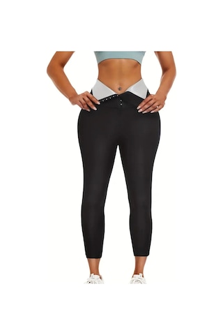Fit Women Agraflı Tayt 4409 Siyah