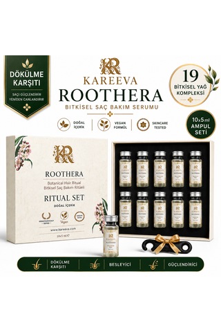Roothera 19 Bitkisel Yağlı Saç Serumu 10 x 5 ML