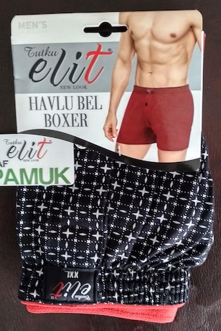 Tutku Elit Erkek Havlu Bel Desenli Boxer 1102 - 9 Adet 001