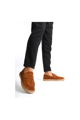 Mubiano Hakiki Deri Summer Erkek Jüt Taban Taba Süet Espadril & Loafer -mssr1274-tb Taba