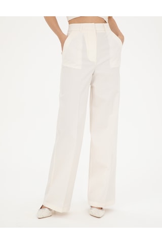 Pierre Cardin Kadın Beyaz Pantolon Kanvas-chino 50289786-vr013 Beyaz