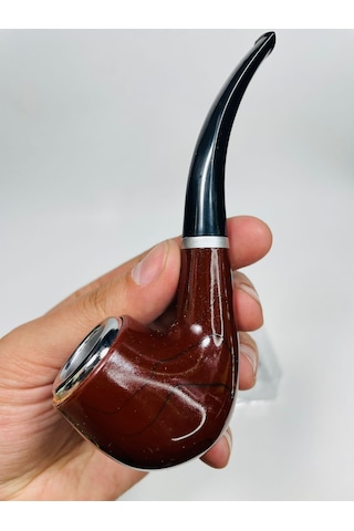 Big Pipe Ahşap Görünümlü Sert Akrilik Pipo 10 CM
