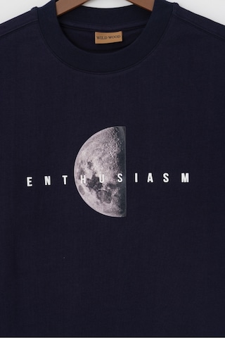 Wild Wood Garment Wild Wood "lunar Moon" Kabartılı Baskılı Premium Oversize T-shirt Siyah