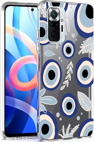 Ceptecepnet Redmi Note 10/10s İle Uyumlu Özel Tasarım Baskılı Kamera Korumalı Şeffaf Telefon Kılıfı