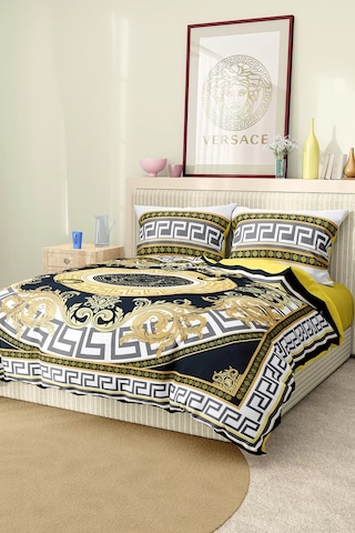 Marka Nevresim Takımı Çift Kişilik Pamuklu Saten Kumaş 6 Parça 3d Dijital Baskı Duvet Cover Set Model No:91 Renkli