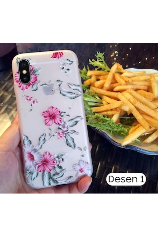 Northcity Apple Uyumlu iPhone X/xs 3d Gül Desenli Premium Silikon Kılıf - Şık Ve Dayanıklı Koruma Desenli 5