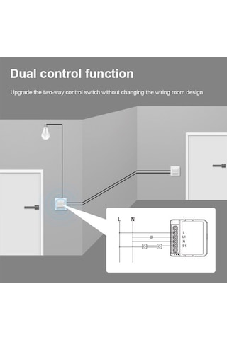 Avatto 2 Kanallı Tuya Wifi Anahtarı Modülü Ile Çift Yönlü Kontrol