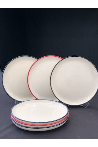 Megg Line 21 Cm 6'lı Pasta Tabağı Meggdecor
