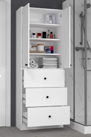 Güneş 3 Çekmeceli 2 Kapaklı Banyo Dolabı Diğer