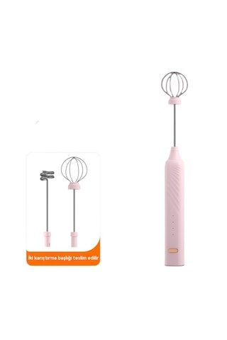 Akülü Elektrikli Yumurta Çırpıcı-pembe Pembe