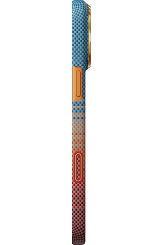 İphone 17 Pro Max Kılıf M-safeli Aramid Fiber Pitaka Sunset 2.0 California Dream Serisi Mavi-kahve Mavi - Kahverengi