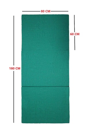 Katlanır Yer Yatağı Tek Kişilik Sünger Katlanır Yatak 80x180 Cm 8 Cm Gri Kalın Sünger Yeşil 80 x 180 x 8 CM