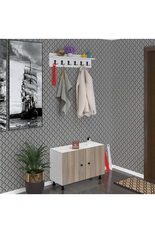 Kenzlife Portmanto Ayakkabılık Ve Askılık Tomak3 Crdbyz 53 100 32 Onbeş Çift Ayakkabı Kapasitesi