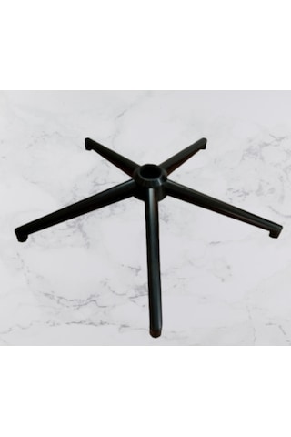 Sandofis Siyah Metal Yıldız Ayak Ofis Koltuk Ayağı Ve 5 Gri Teker