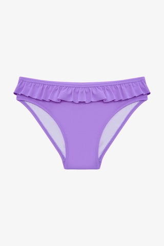 Penti Lila Kız Çocuk Butterfly Fırfırlı Üçgen Bikini Takım