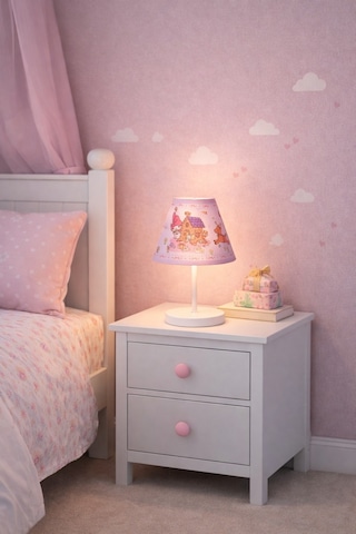 Kids Modern Tasarım Kız - Erkek Genç Odası Şapkalı Abajur E-14 Ampül Uyumlu