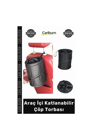 Özel Üretim Dayanıklı Koltuk Arkası Askılı Pratik Oto Düzenleyici Araç İçi Katlanabilir Çöp Torbası