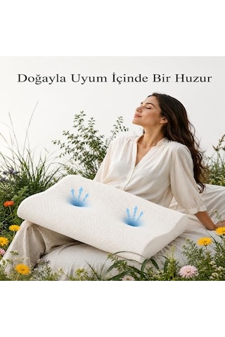Visco Boyun Yastığı Boyun Düzleşmesi Için Tamamlayıcı Ve Ergonomik Tasarım Lüks Ve Konforlu Uyku Yastığ Genel