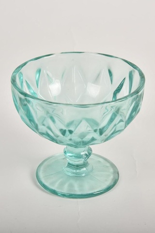 Setabıanca Stcv-292-a Crystal Colors Ayaklı Kase Ekose Desen Aqua, 6'lı çok renkli