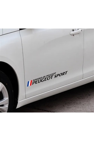 Peugeot Sport Yazılı Yan Kap Sticker Etiket Modeli