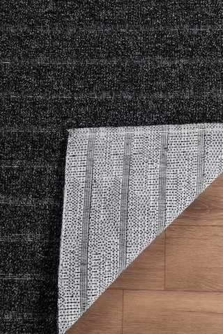 Notre Premium Kalite Kaymaz Tabanlı Doğal Yıkanabilir Kilim Oturma Odası Balkon Bahçe Mutfak Kilim-882 Antrasit