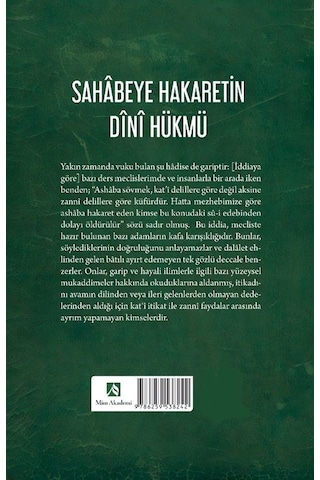 Sahabeye Hakaretin Dini Hükmü - Molla Ali El-kari Tüm Eserleri...