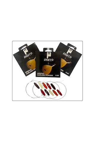 Piarro Profosyonel Uzun Sap Bağlama Teli 0,20 3 Paket