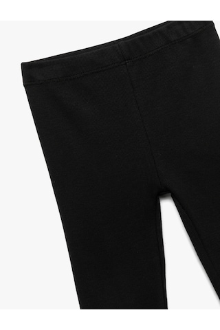 Koton Pamuklu Beli Lastikli Basic Tayt Siyah 6wmg40077ak Siyah