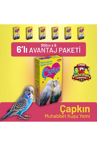 Çapkın Muhabbet Kuşu Yemi - 6 Adet 300 G