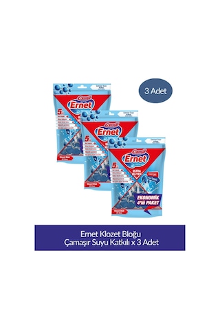 Klozet Bloğu Çamaşır Suyu Katkılı 4lü Paket X 3 Adet