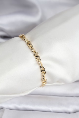 14k Gold Renk Kaplama Zincir Model Cm Kadın Bileklik Altın