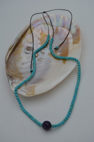 Stoneage Jewellery Lapis Lazuli Ve Turkuaz Doğal Taşlı Kolye Gümüş