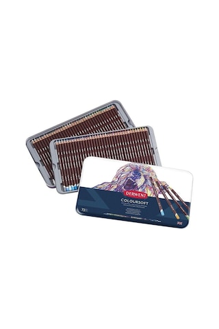 Derwent Coloursoft Kuru Boya 72'li Teneke Kutu