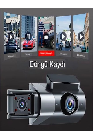 Wi-fi 1080p Araç İçi Kamera 5mp, 170 Açı, Araba Kamerası G-sensör, Döngü Kayıt, 150mah Batarya