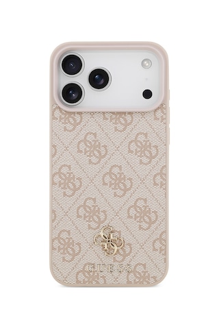 Apple Uyumlu iPhone 18 Pro Max Kılıf Guess Lisanslı M-safe Şarj Özellikli Small 4g Classic Kapak Pembe