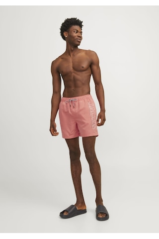 Jack & Jones Erkek Logo Baskılı Deniz Şortu - Fiji 12253118 - Gülkurusu