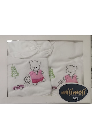 Missimosi Bebekayıpembe 5 Li Zıbın Seti Hastane Çıkışı Pamuklu Pembe