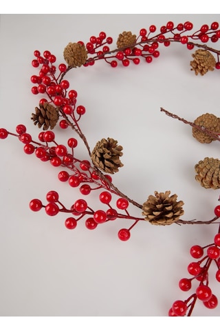 Evvon Yılbaşı Süsü Xms Kozalakli Garland 150cm Diğer