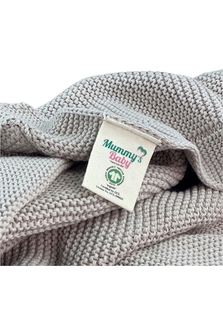 Mummy's Baby Tencel Örgü Bebek Battaniyesi 80 100 Gri