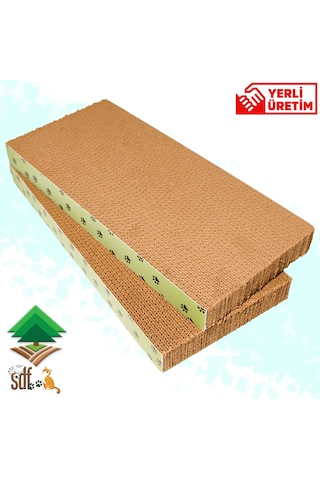 Sdf Kereste Kedi Tırmalama Karton Düz 2'li 23 x 47 x 4 CM