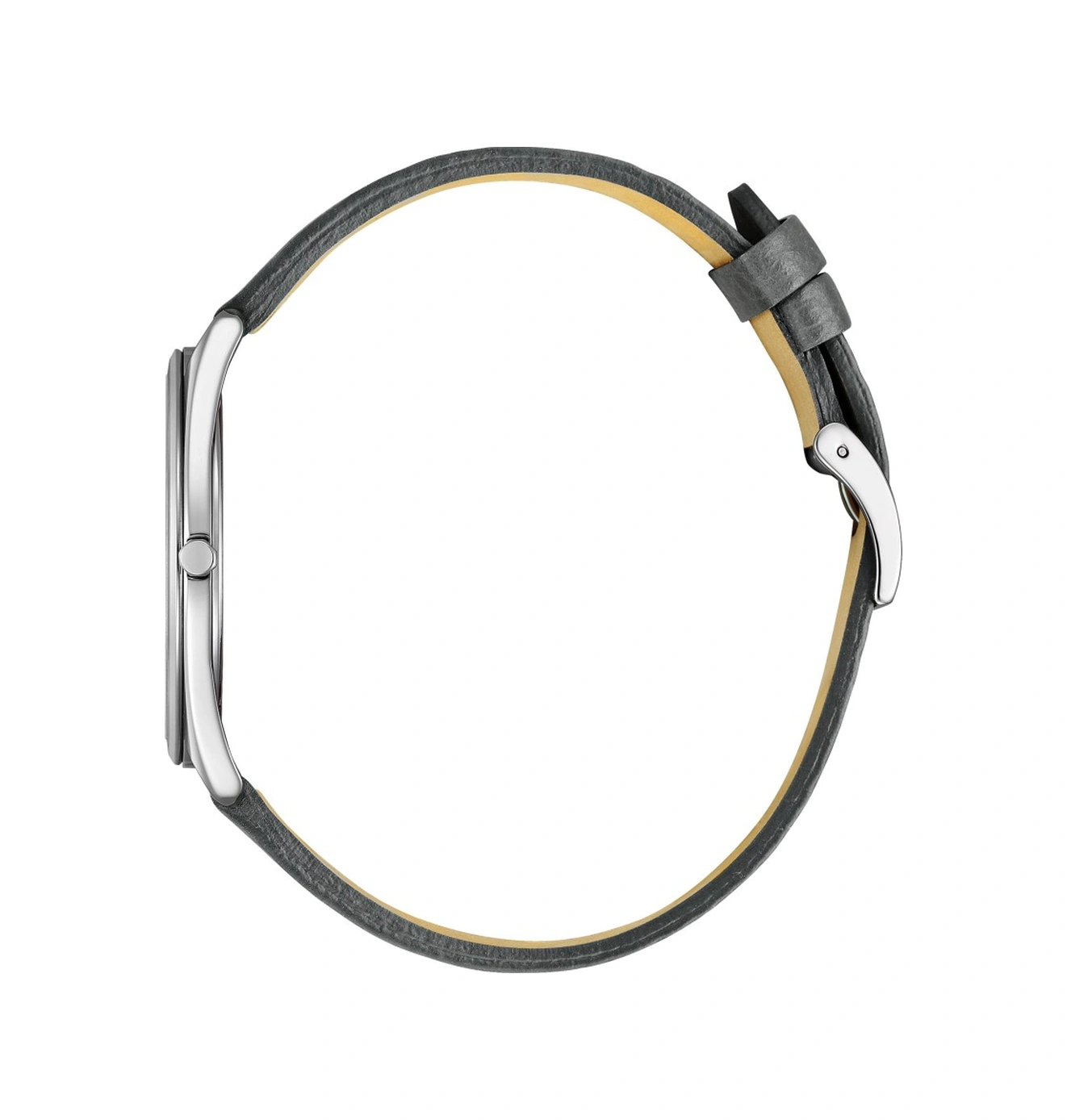 Citizen Ar3120-24l Eko-drive Safir Camlı Deri Kordon Çelik Kasa Gri Renk Erkek Kol Saati Metalik