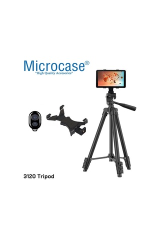 3120a 3 Ayak Kamera Tripodu 102 Cm+döner Başlık Tablet Tutucu+bluetooth Kumanda - Al2920 Standart