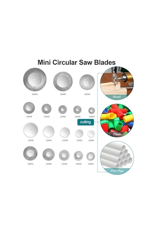 Moveevo 50 Adet El Fırçası Aksesuar Seti: Elmas Kesim Diskleri, Mandreller Ve Tornavida İle Metal, Cam, Seramik Ve Ahşap İşlemleri