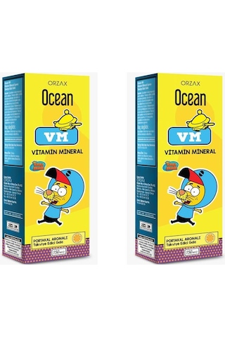Ocean Vm Vitamin Mineral Portakal Aromalı Şurup 2 x 150 ML