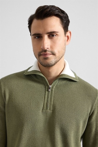 Süvari Koyu Yeşil Regular Yarım Balıkçı Yaka Kazak Tr2013700488-y05 Koyu Yeşil